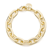 Bracciale donna UNOAERRE dorato catena ovale piatta 2379