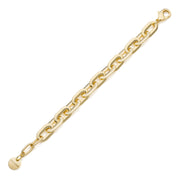 Bracciale donna UNOAERRE dorato catena ovale piatta 2379