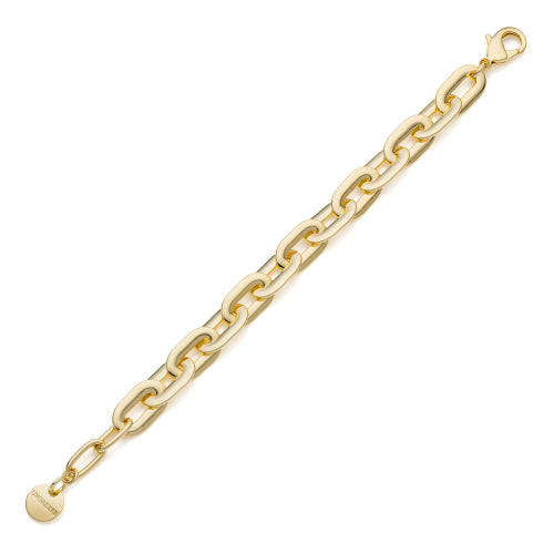 Bracciale donna UNOAERRE dorato catena ovale piatta 2379