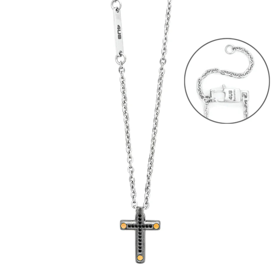 Collana uomo 4Us Cesare Paciotti in acciaio e oro 4UCL8697