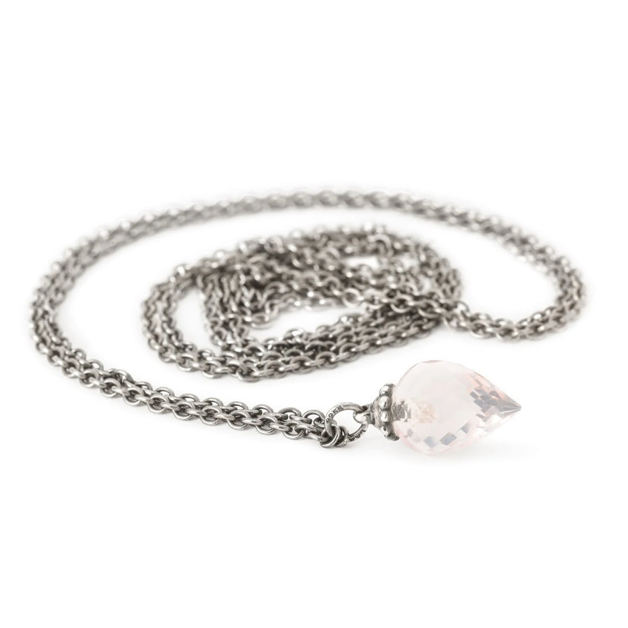 Collana d'Argento Trollbeads con Quarzo Rosa