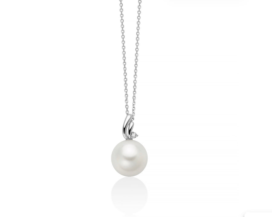 Collana donna Miluna in oro 18 Kt Perla e Diamante PCL6841