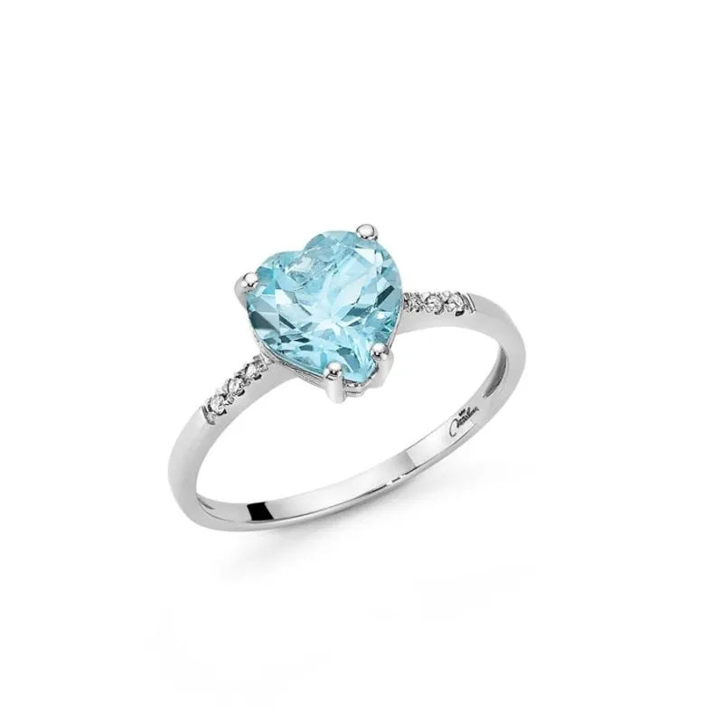 Anello donna Miluna in oro 9 Kt con topazio e diamanti LID3286X