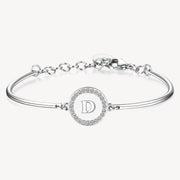 Bracciale donna Broswat CHAKRA Lettera D in acciaio 316L BHK127