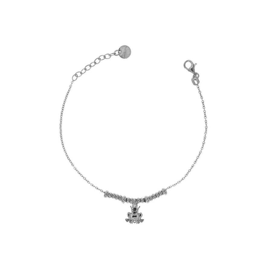 Bracciale donna Rue des Mille in argento con micro anelli e soggetto Ranocchio BR-002 1SOG RAN