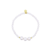 Bracciale donna Rue des Mille elastico tre perle - WHITESIDE BR-019 M3 AU