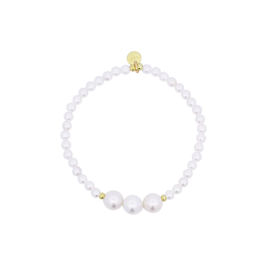 Bracciale donna Rue des Mille elastico tre perle - WHITESIDE BR-019 M3 AU