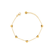 Bracciale donna Rue des Mille catenella 5 Cuori BR-CAT 5CUO AU