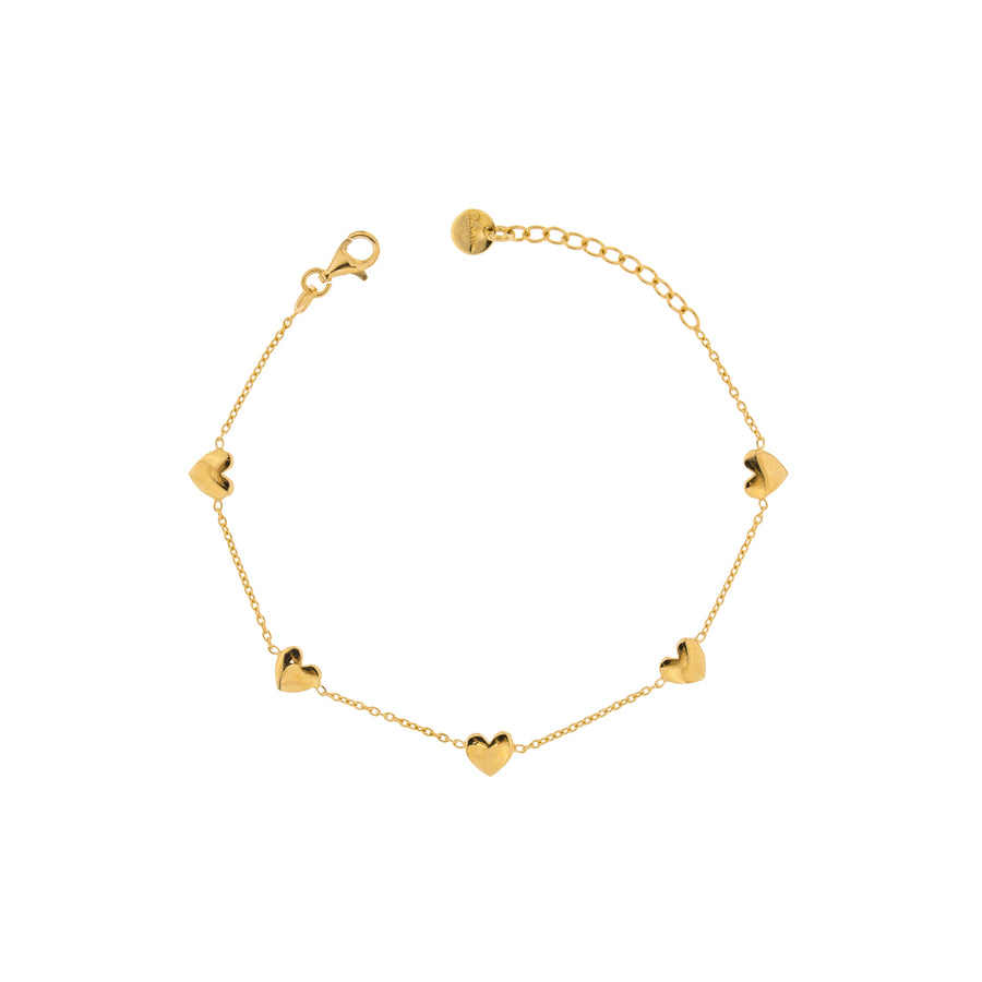 Bracciale donna Rue des Mille catenella 5 Cuori BR-CAT 5CUO AU