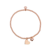 Bracciale donna Rue des Mille in argento elastico con ciondolo Cuore BR-ELAP MC CUO AU