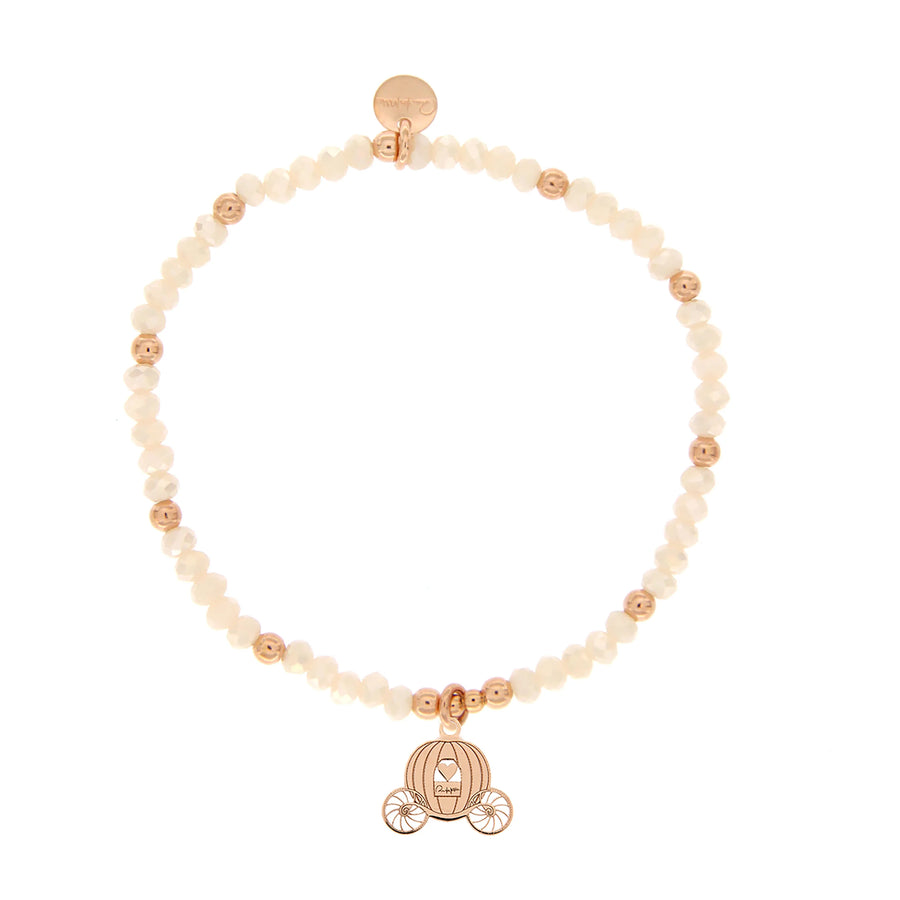 Bracciale donna Rue des Mille in argento 925 e micro pietre e soggetto Carrozza BR-PCOL INS ROSA CAR