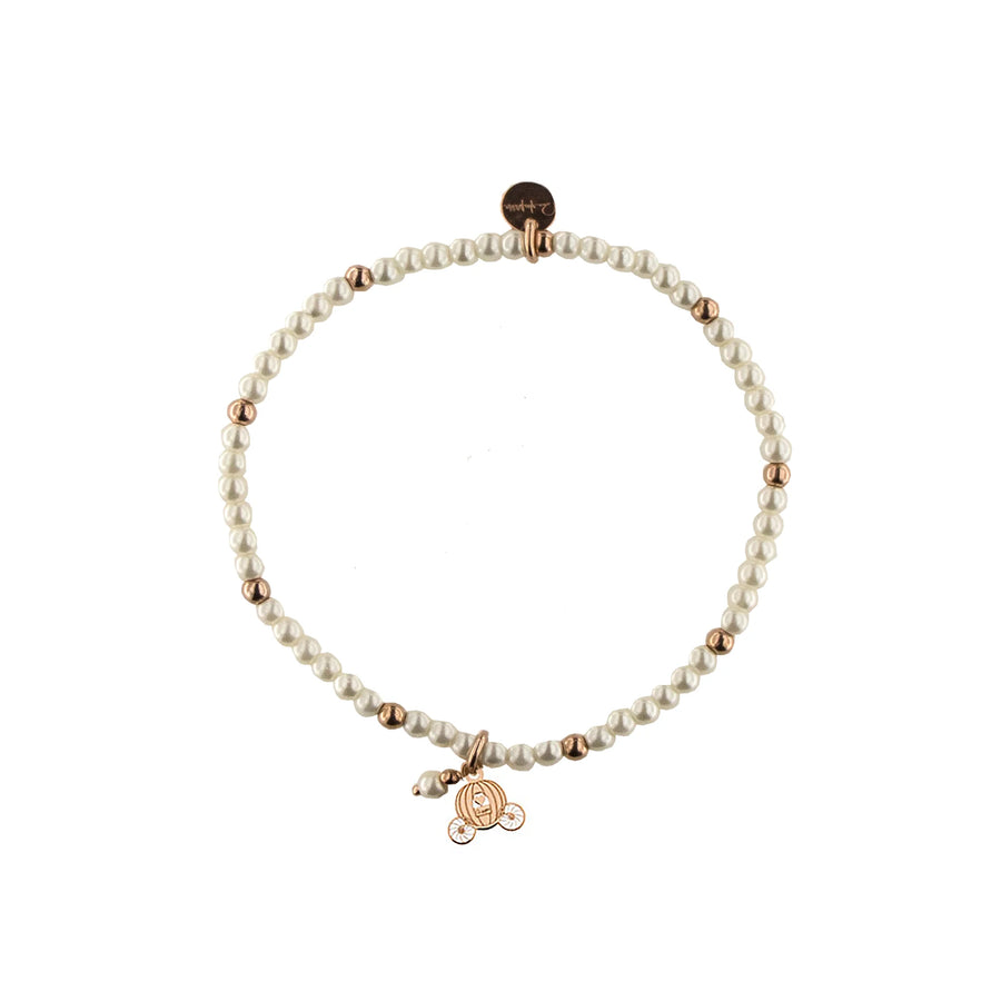 Bracciale donna Rue des Mille in argento e perle con Carrozza BR-SOGPE CAR