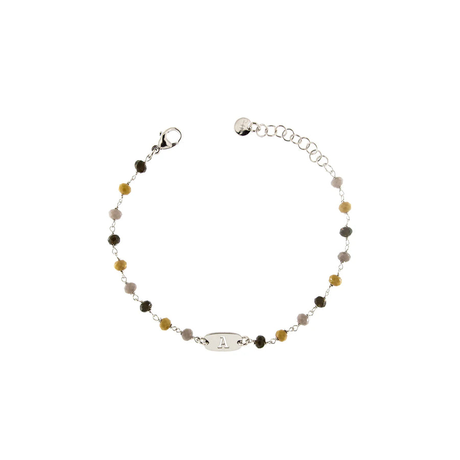 Bracciale uomo Rue des Mille in argento con iniziale BR-U01 INIZ PM
