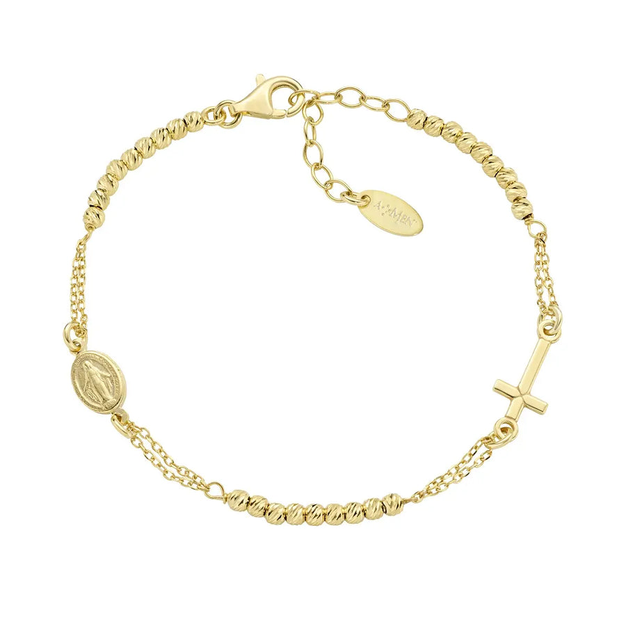 Bracciale donna Amen in Argento 925 Rosario BRCRMIGGD3