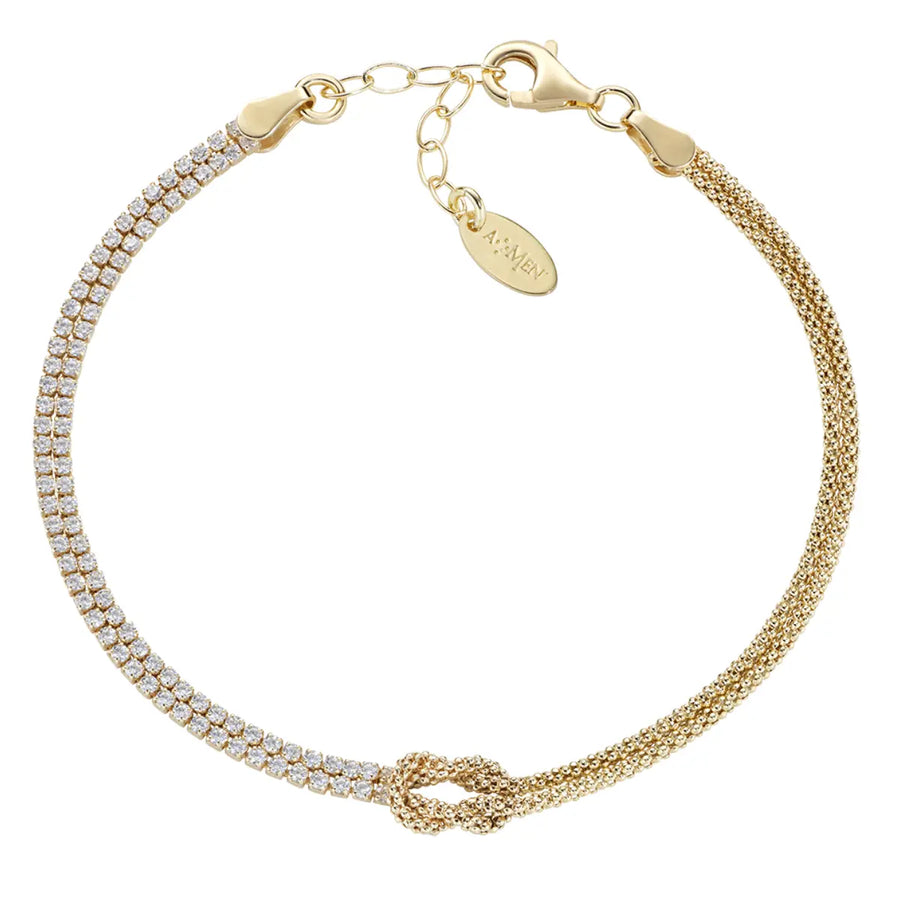 Bracciale donna Amen in Argento 925 Nodo d'Amore BRNOAMGBZ16