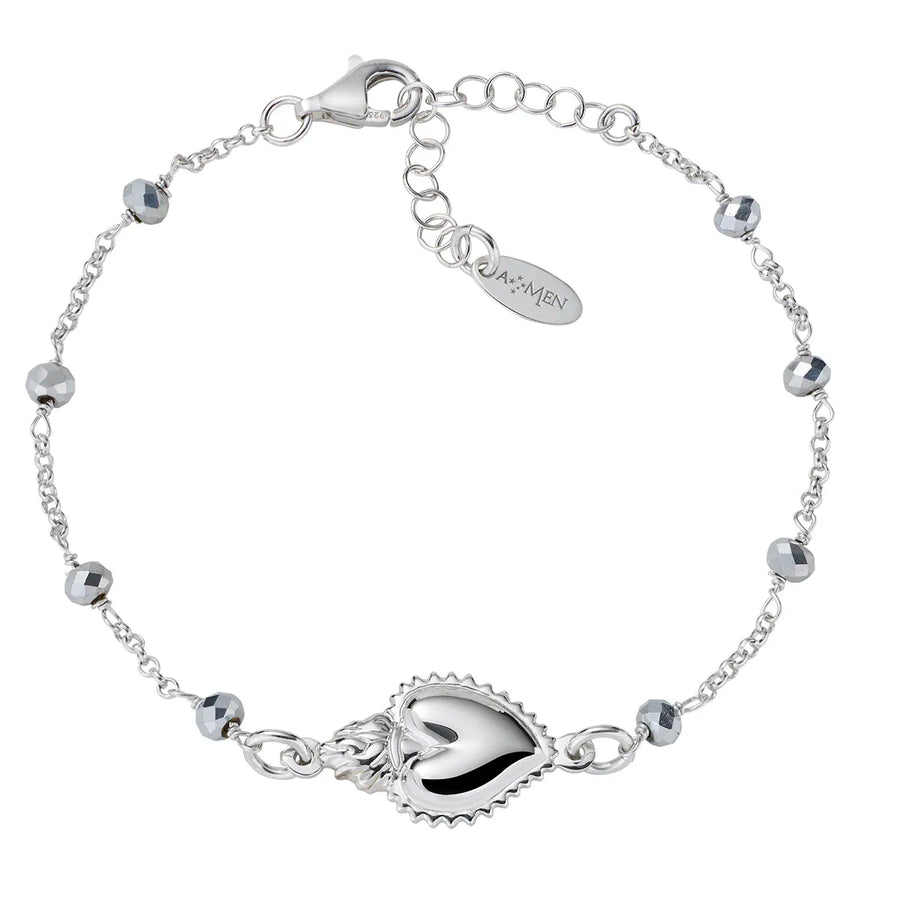 Bracciale donna Amen in argento 925 SACRO CUORE BRSCGBG