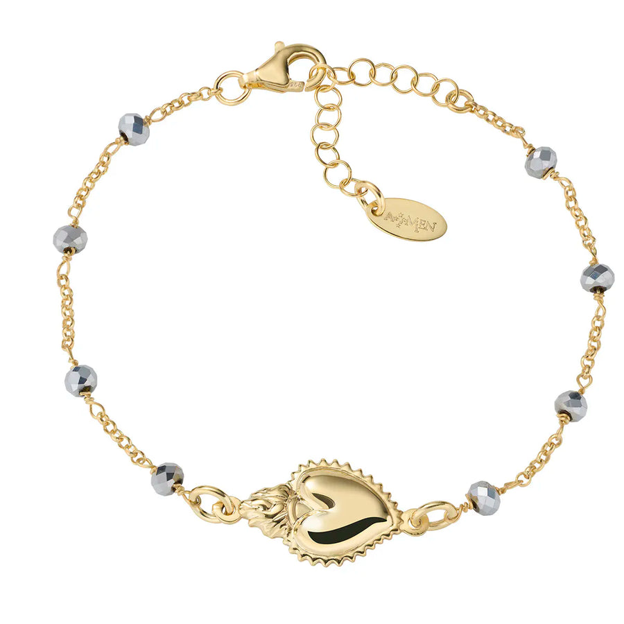 Bracciale donna Amen in argento 925 SACRO CUORE BRSCGGG