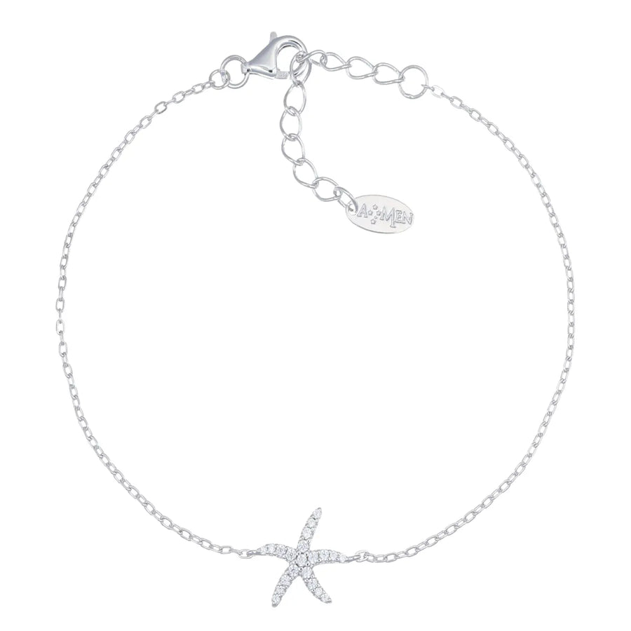 Bracciale donna Amen in argento 925 Stella Marina BRSFBBZ
