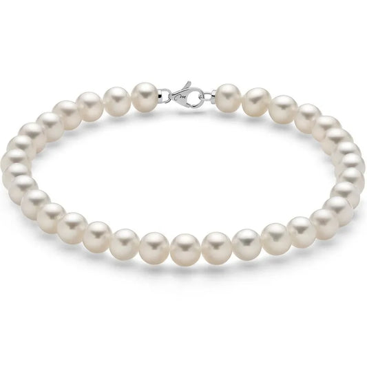 Bracciale donna Miluna di perle con chiusura in oro 18 Kt PBR1677V