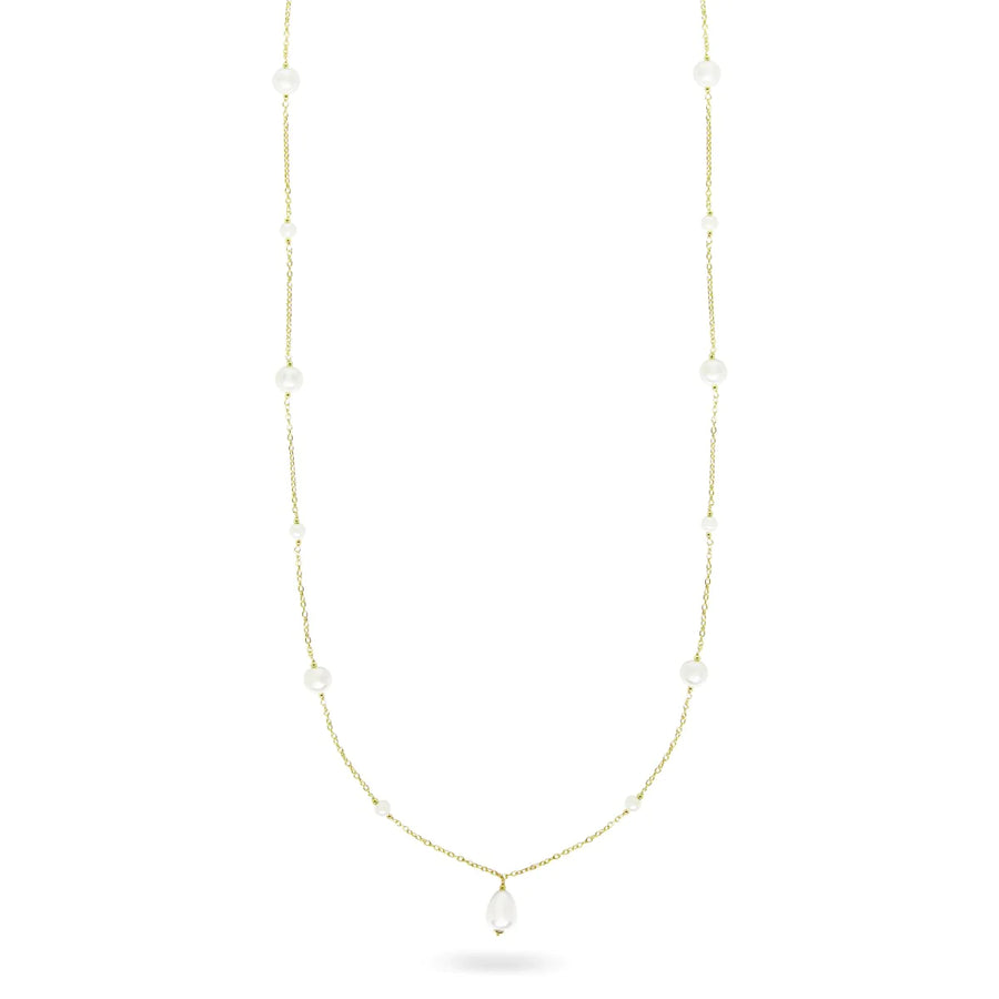 Collana donna Rue des Mille T-BAR goccia di perla - WHITESIDE CL-019 M3 AU