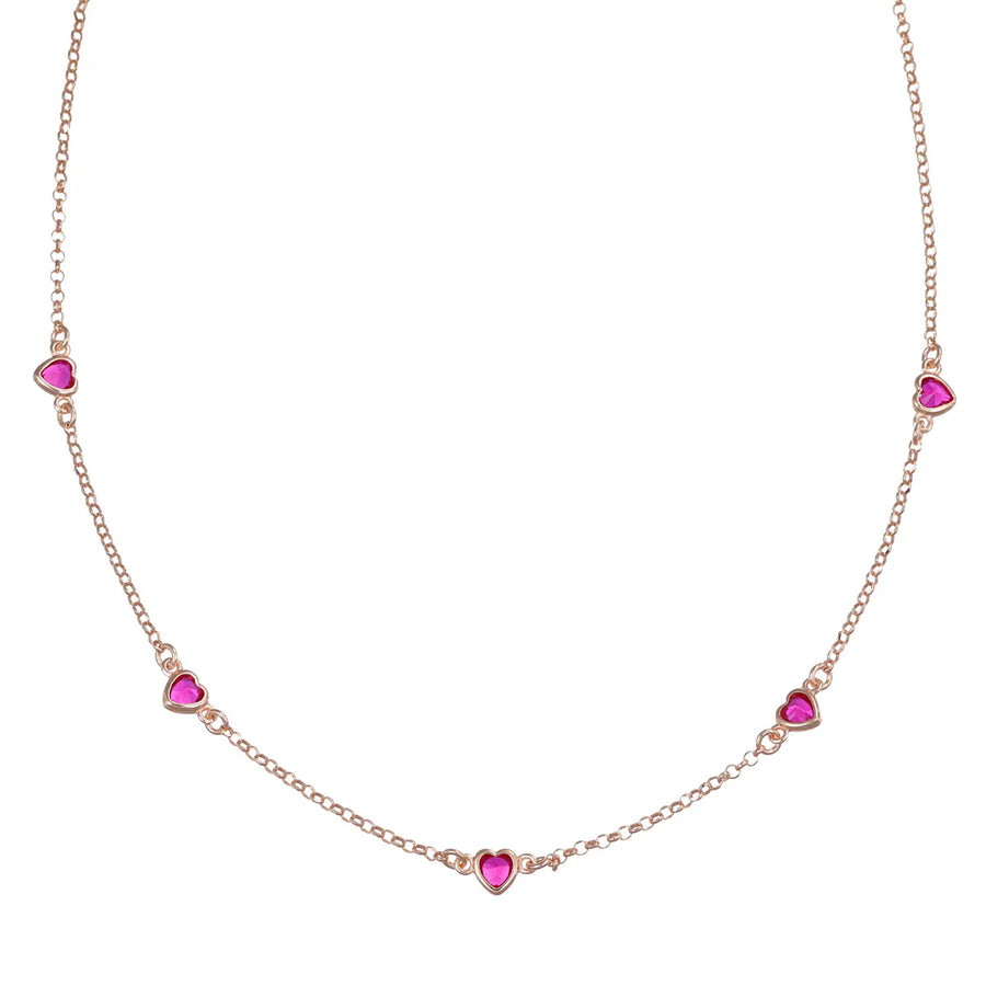 Collana donna Amen in argento 925 Cuori CLCUSERRZ