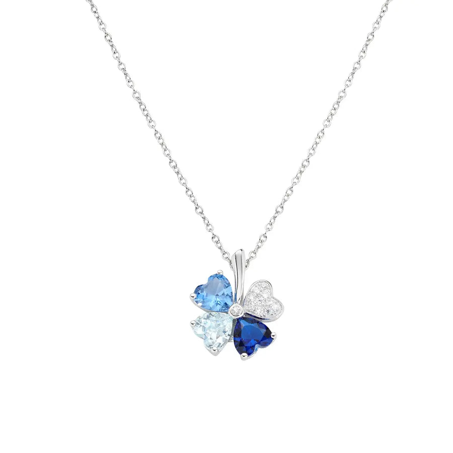 Collana donna Amen in Argento 925 Quadricuore CLPQUBMBL