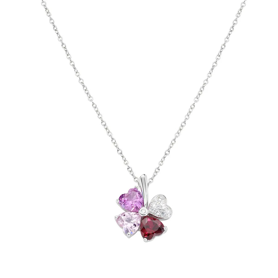 Collana donna Amen in Argento 925 Quadricuore CLPQUBMFU