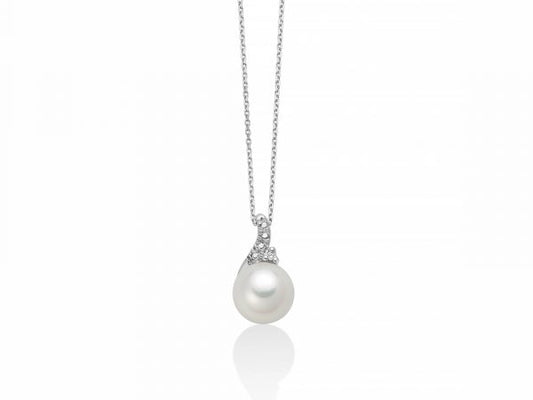 Collana donna Miluna oro 18 Kt con perla e diamanti PCL6424