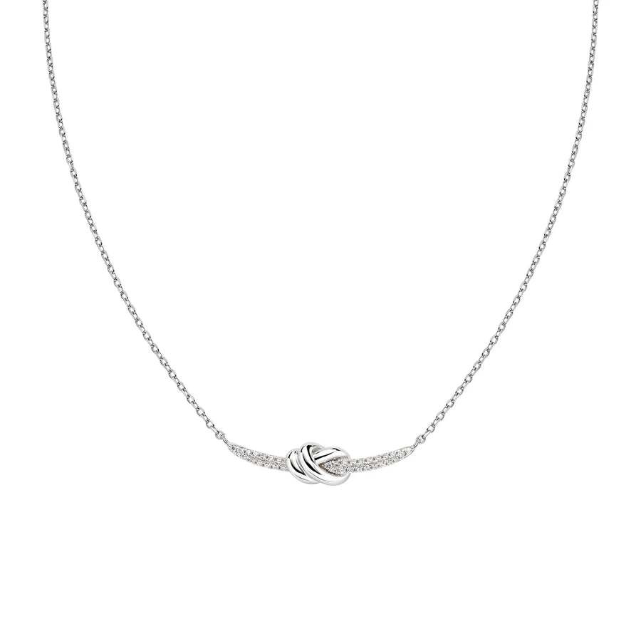 Collana Nodo d'Amore in Ottone con Zirconi OTCLNOAMBZ