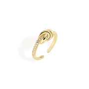 Anello Nodo d'Amore in Ottone con Zirconi OTANNOAMGZ2