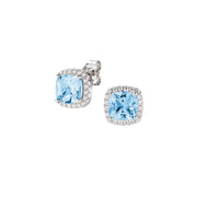 Orecchini AMEN Lady con Zircone Acquamarina Taglio Radiant