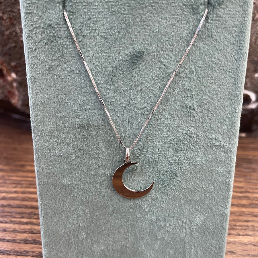 Collana in argento 925 con ciondolo luna CL03