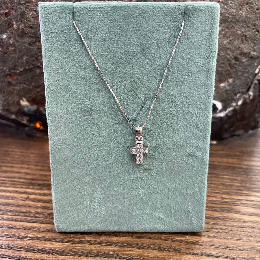 Collana in argento 925 con ciondolo Croce CL15