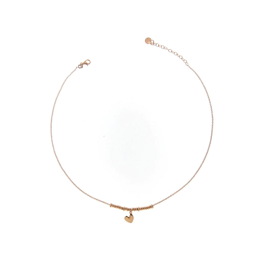 Collana donna Rue des Mille rondelle e cuore GR-002 1SOG CUO