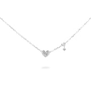 Collana donna Rue des Mille in argento con cuore pavè GRZ-018 M1 CUO AU