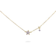 Collana donna Rue des Mille in argento con stella pavè e mini castone GRZ-018 M1 STE AU