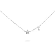 Collana donna Rue des Mille in argento con stella pavè e mini castone GRZ-018 M1 STE AU