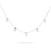 Collana donna Rue des Mille 5 dischetti e zirconi GRZ-020 M3