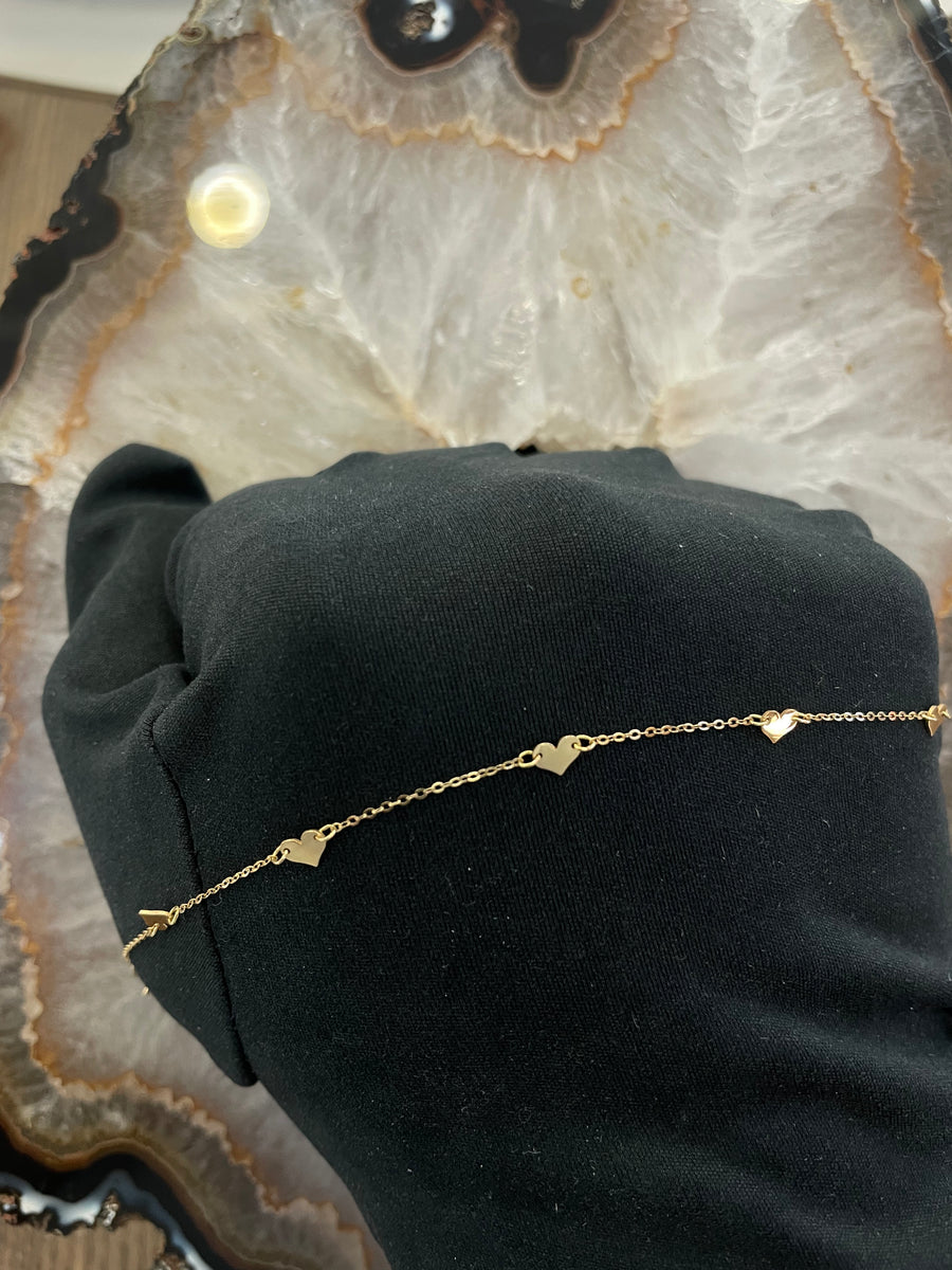Bracciale in oro 18 Kt con Cuori 10562-750-110