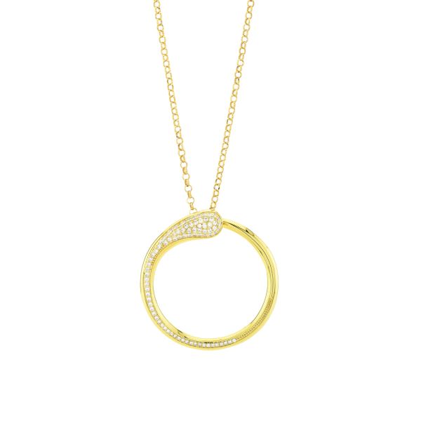 Colllana donna Boccadamo CALEIDA color oro con zirconi KGR037D