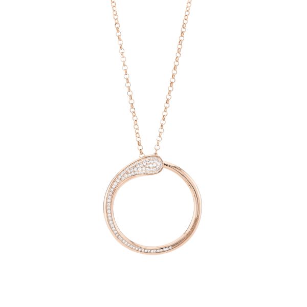 Collana donna Boccadamo CALEIDA color oro rosa con zirconi KGR037RS