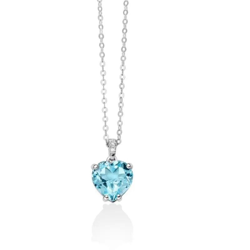 Collana donna Miluna in oro 9 Kt con Topazio e diamanti CLD4109X