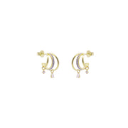 Orecchini donna Rue des Mille tre cerchi goccia pendente - SHAPES ORZ-020 M8 AU