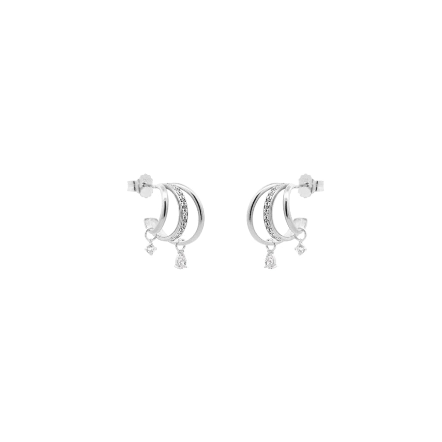 Orecchini donna Rue des Mille tre cerchi goccia pendente - SHAPES ORZ-020 M8 AU
