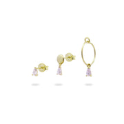 Orecchini donna Rue des Mille tris cerchio e lobo - SHAPES ORZ-020 M9