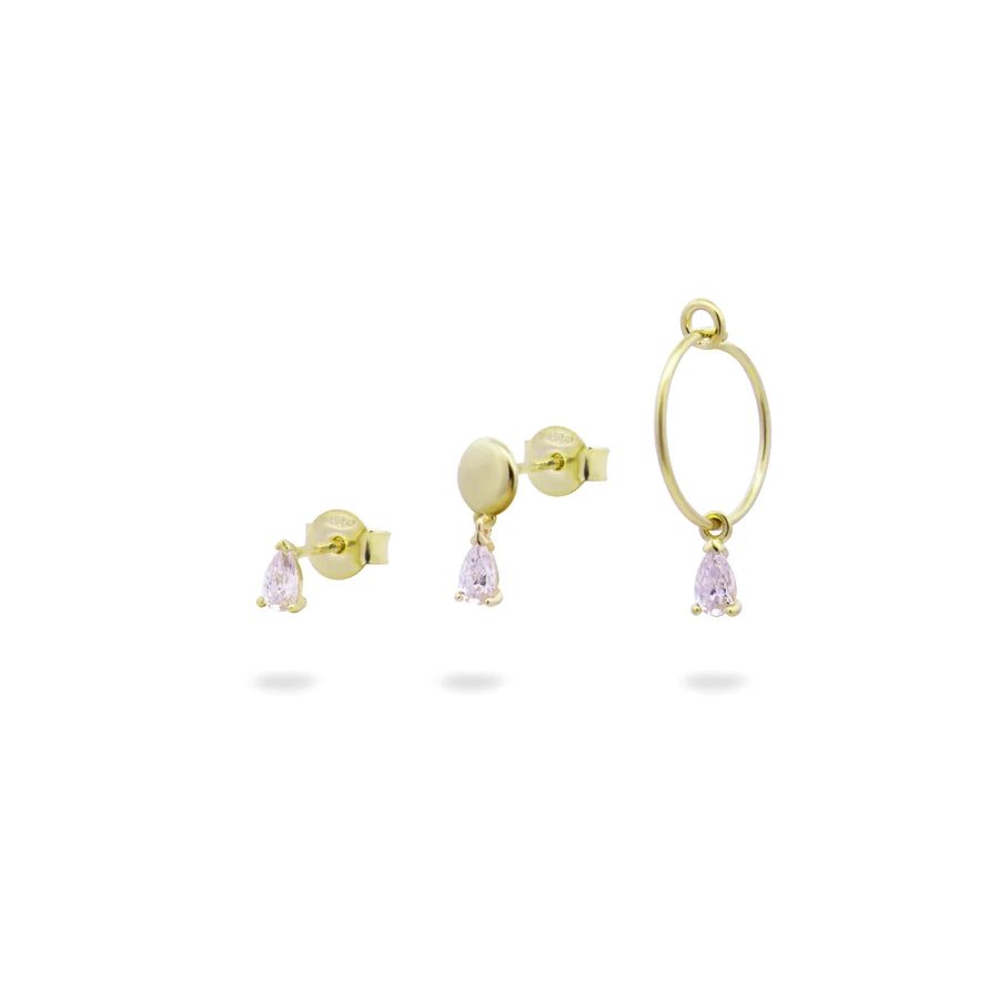 Orecchini donna Rue des Mille tris cerchio e lobo - SHAPES ORZ-020 M9