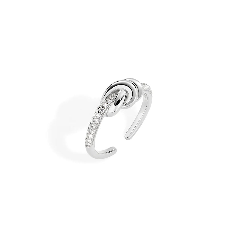 Anello Nodo d'Amore in Ottone con Zirconi OTANNOAMBZ2
