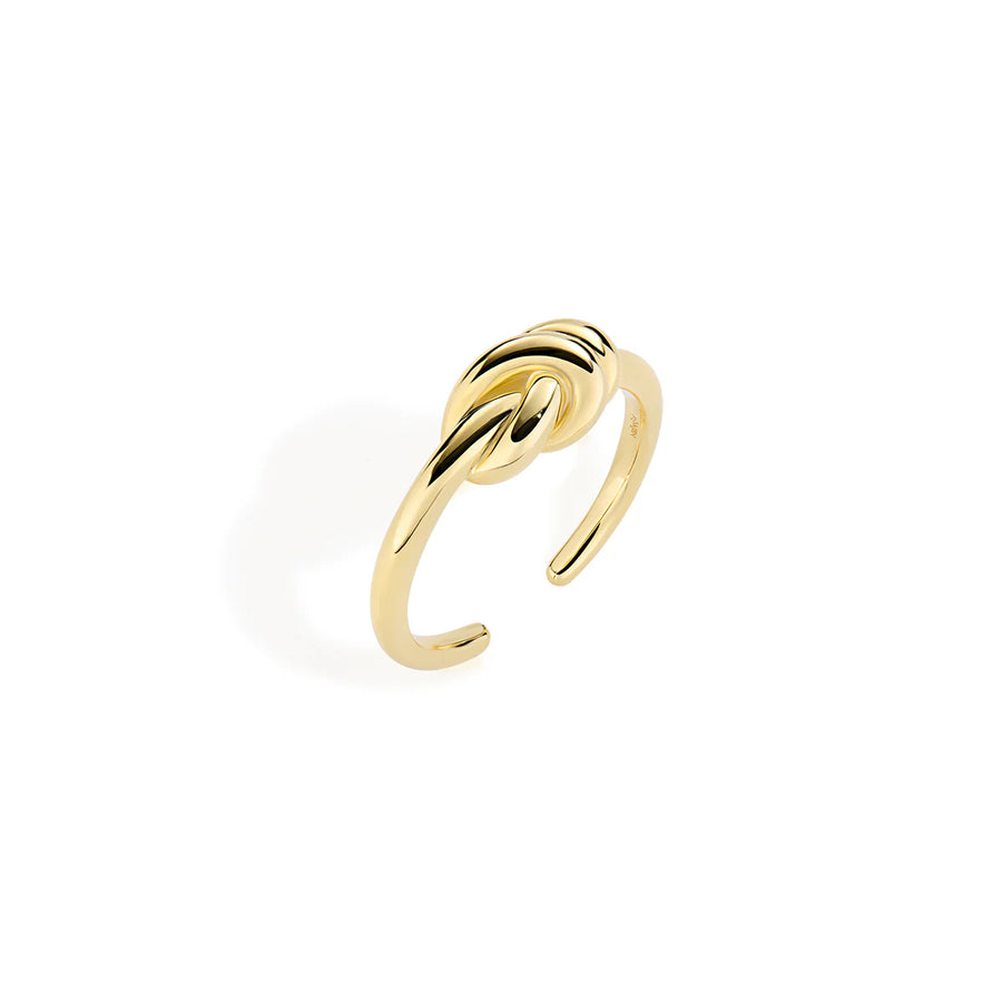 Anello Nodo d'Amore in Ottone con Zirconi OTANNOAMG2