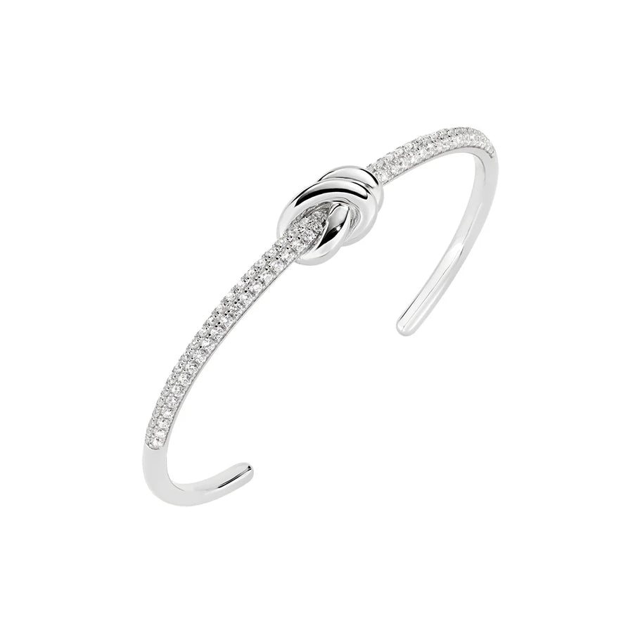 Bracciale Rigido Nodo d'Amore in Ottone con Zirconi OTBRNOAMBZ