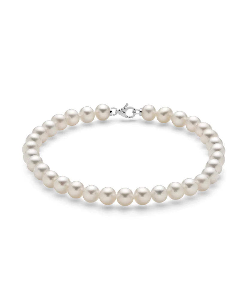 Bracciale donna Miluna in oro bianco con perle PBR1675V